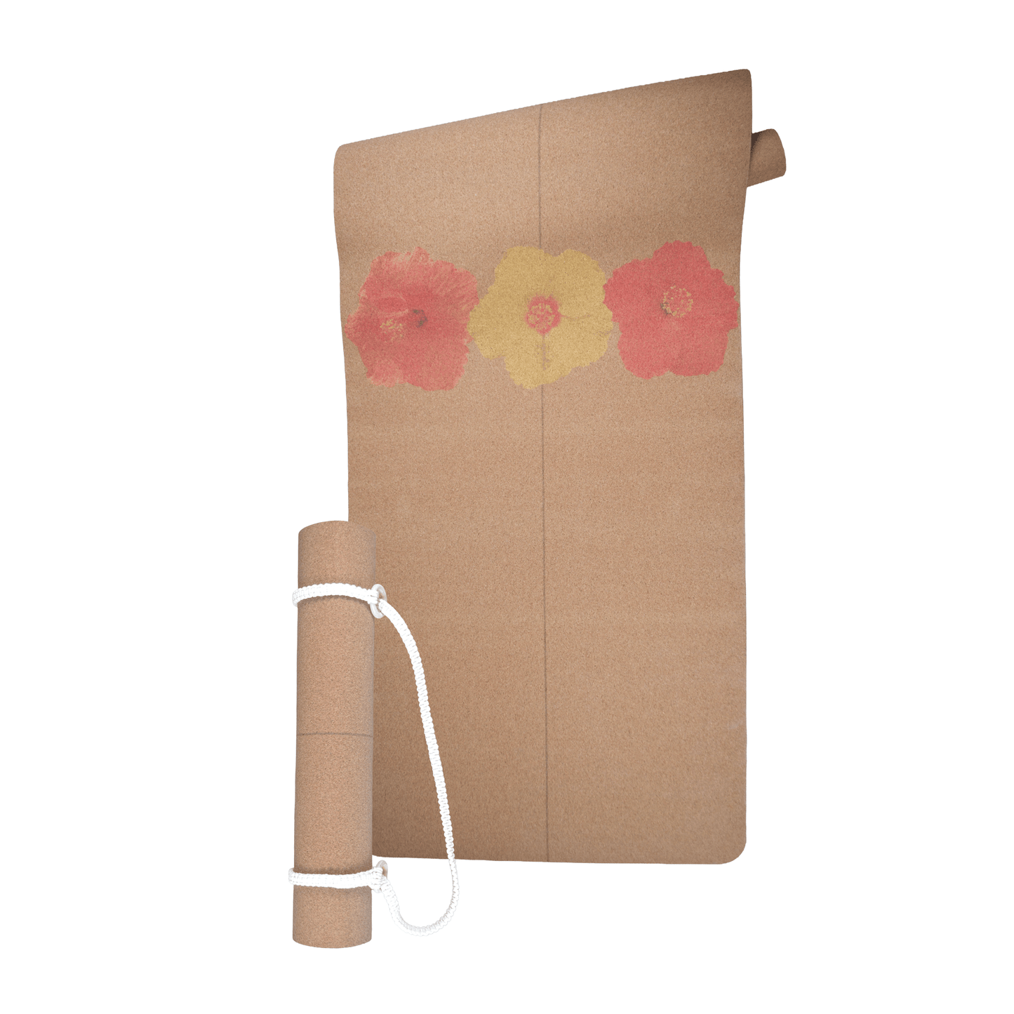 The Flowers Mat 5mm Thick, Organic Cork Yoga Mat with Natural Rubber • Luxury Mat - Crk