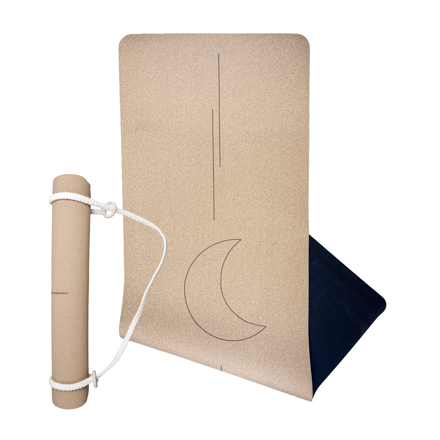 The Moon Mat • 4mm Thick, Organic Cork Yoga Mat with Recycled Natural Rubber ✨ NEW - Crk