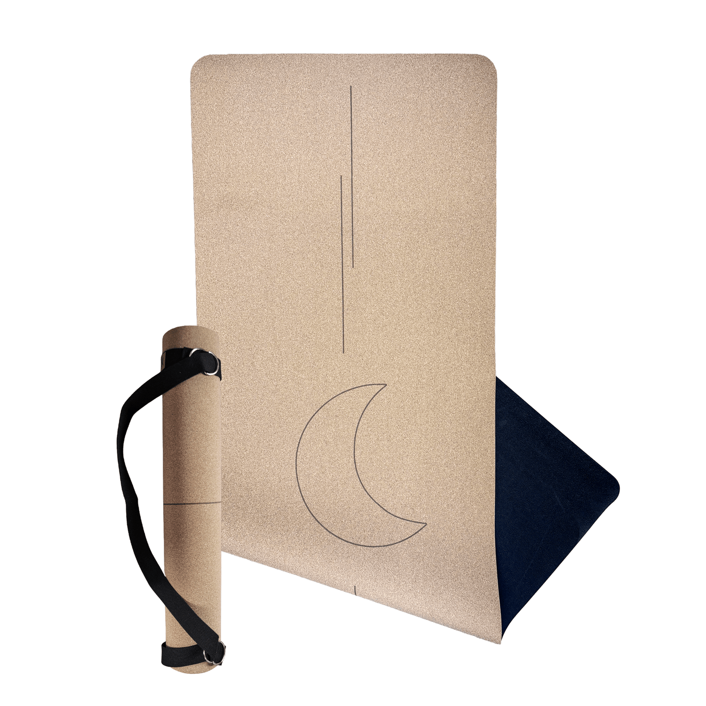 The Moon Mat • 4mm Thick, Organic Cork Yoga Mat with Recycled Natural Rubber ✨ NEW - Crk