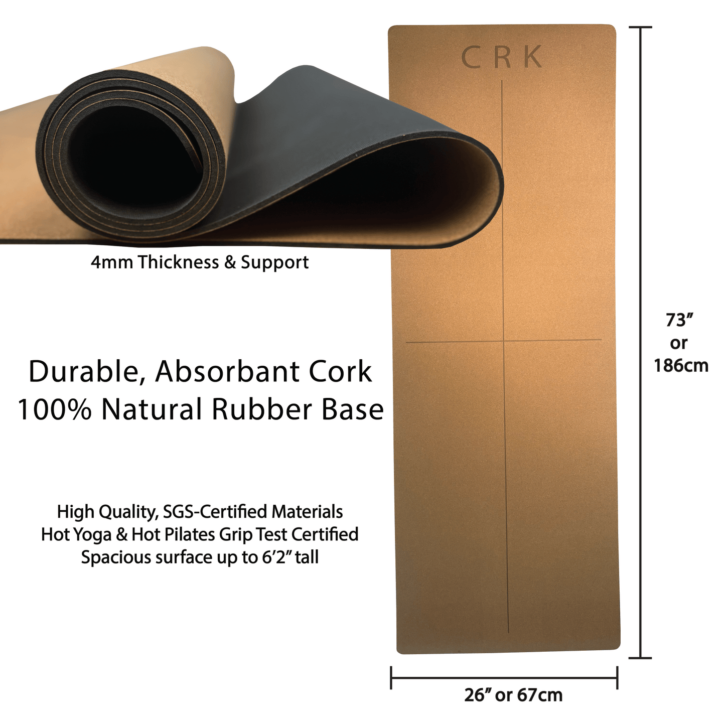 The Standard Mat 4mm Cork And Rubber • Begin Yoga Mat (SOLD OUT) - Crk