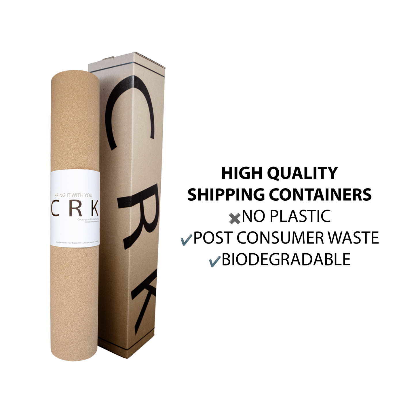 The Standard Mat • 4mm Thick, Organic Cork Yoga Mat with Natural Rubber, Begin Yoga - Crk