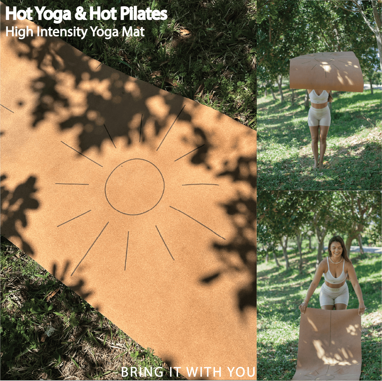 The Sun Mat 4mm Cork And Recycled Natural Rubber • Yoga Mat - Crk