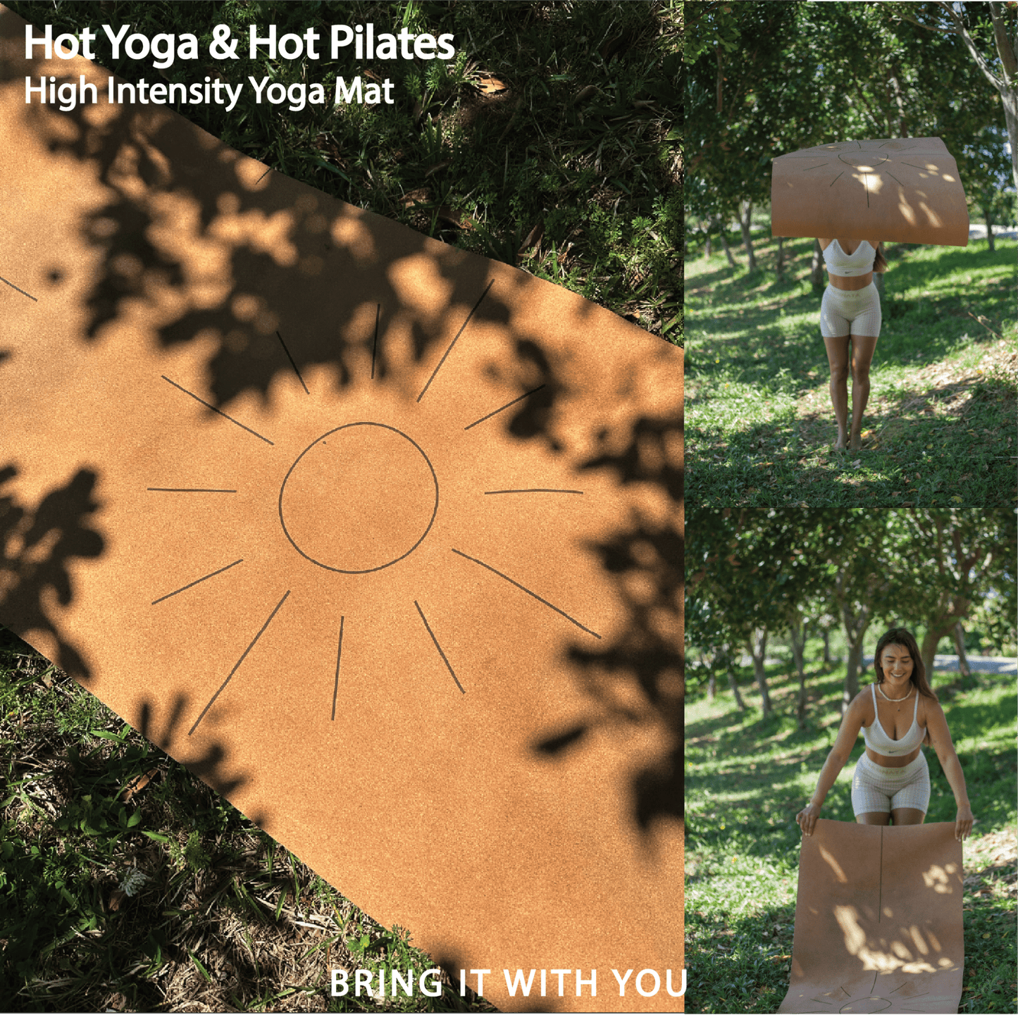 The Sun Mat • 4mm Thick, Organic Cork Yoga Mat with Recycled Natural Rubber - Crk