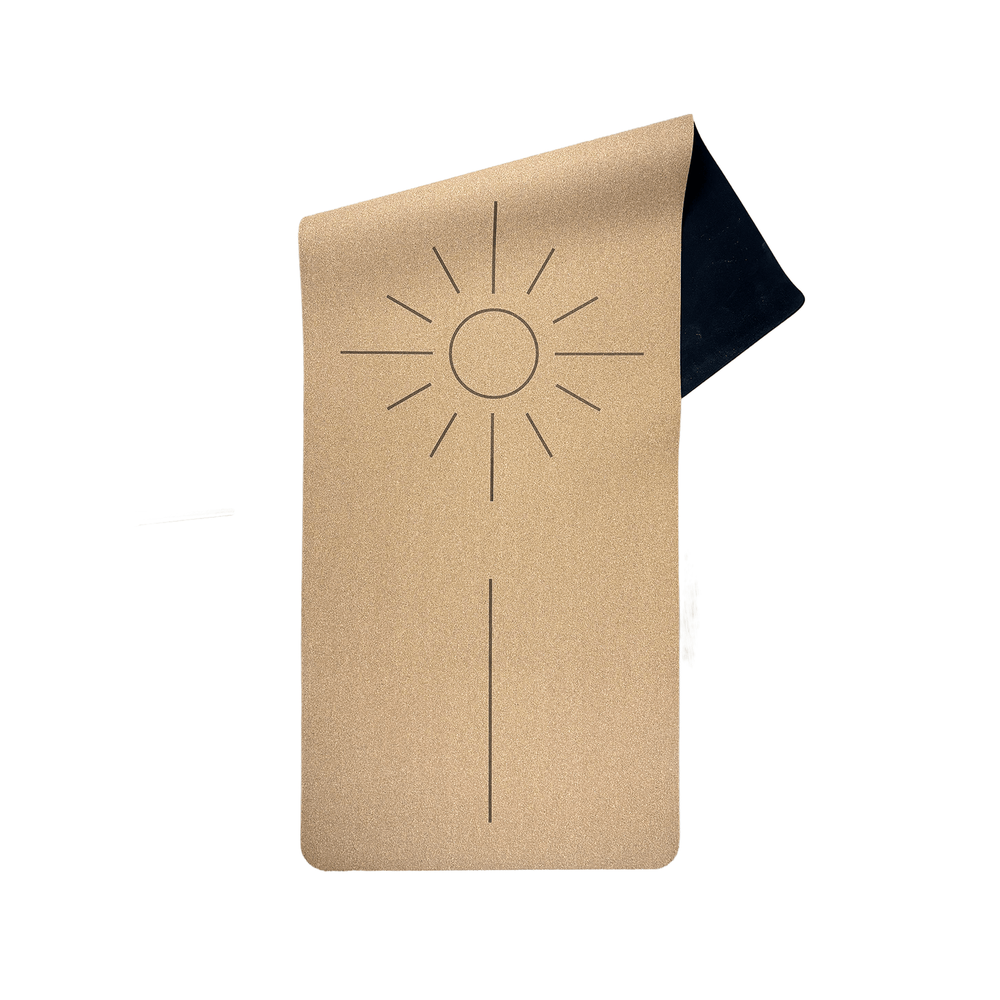 The Sun Mat • 4mm Thick, Organic Cork Yoga Mat with Recycled Natural Rubber - Crk
