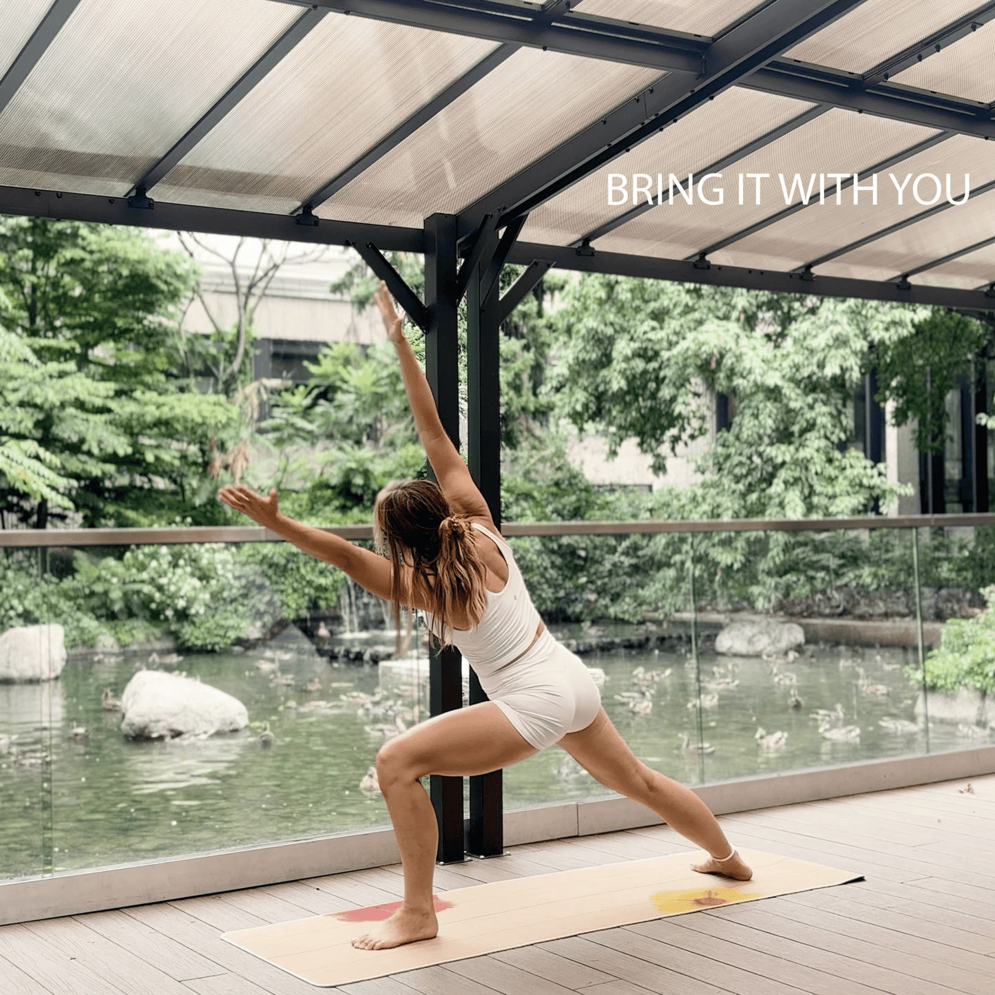 The Surf Mat • 4mm Thick, Organic Hemp Yoga Mat with Tropical Flowers - Crk