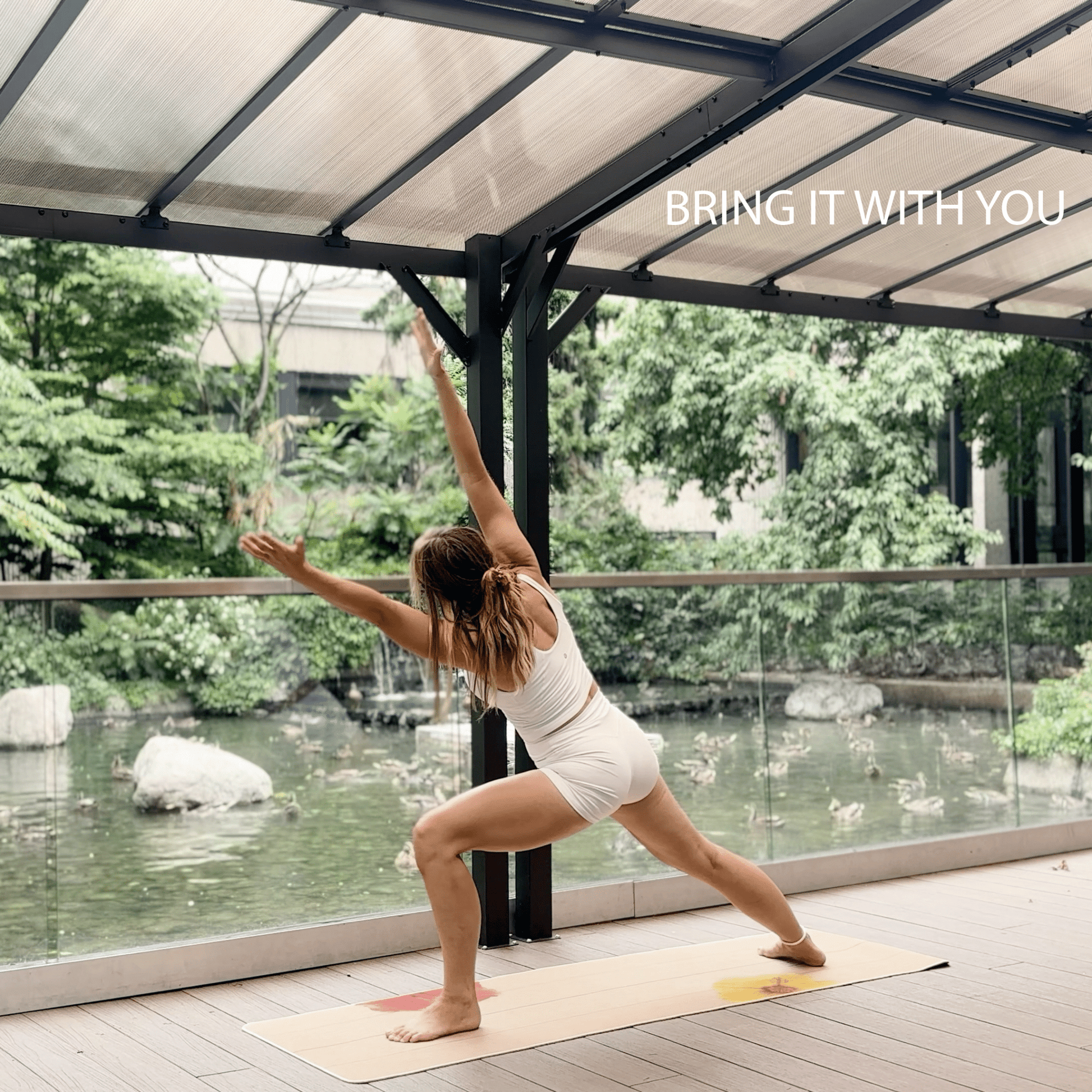 The Surf Mat • 4mm Thick, Organic Hemp Yoga Mat with Tropical Flowers - Crk