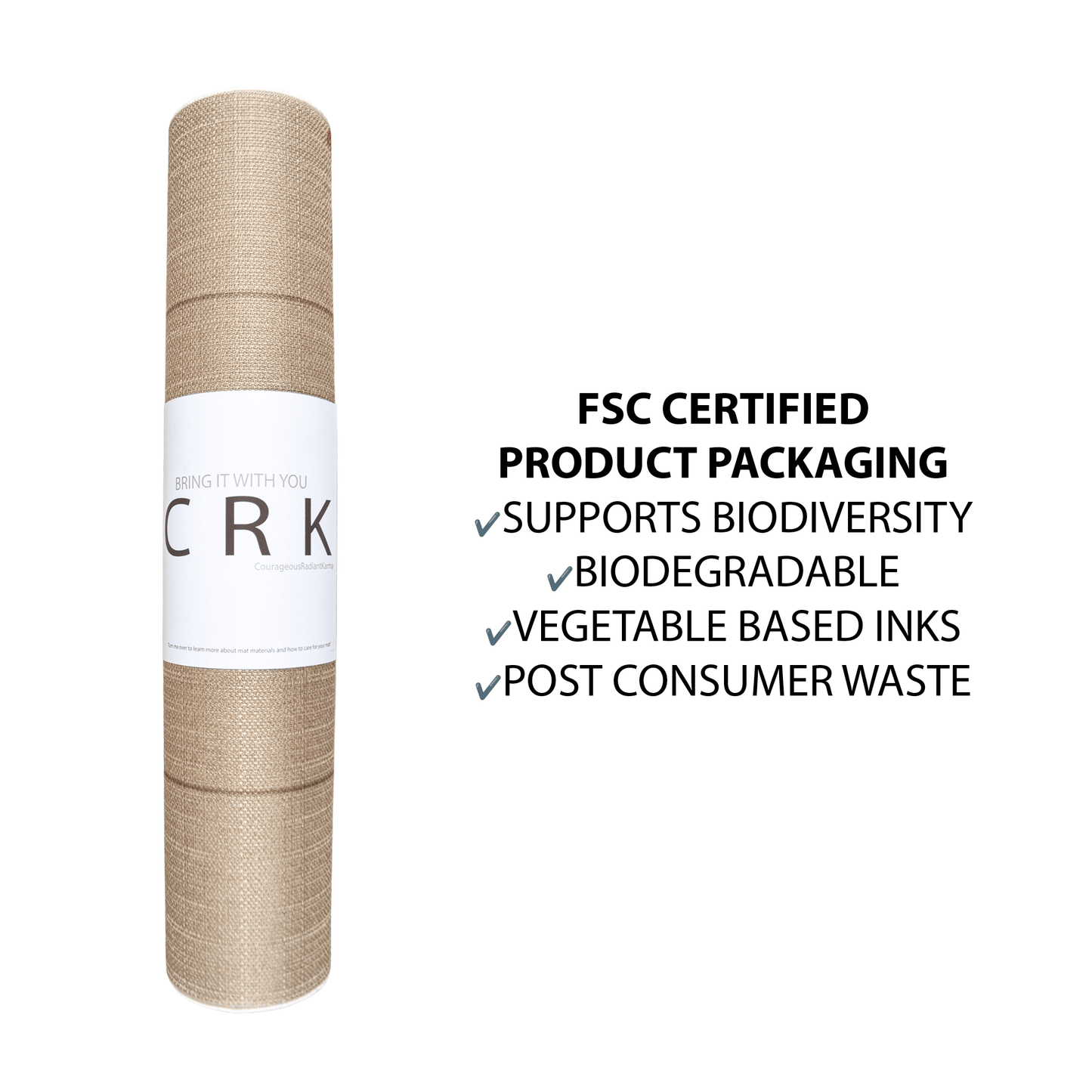 The Surf Mat • 4mm Thick, Organic Hemp Yoga Mat with Tropical Flowers - Crk