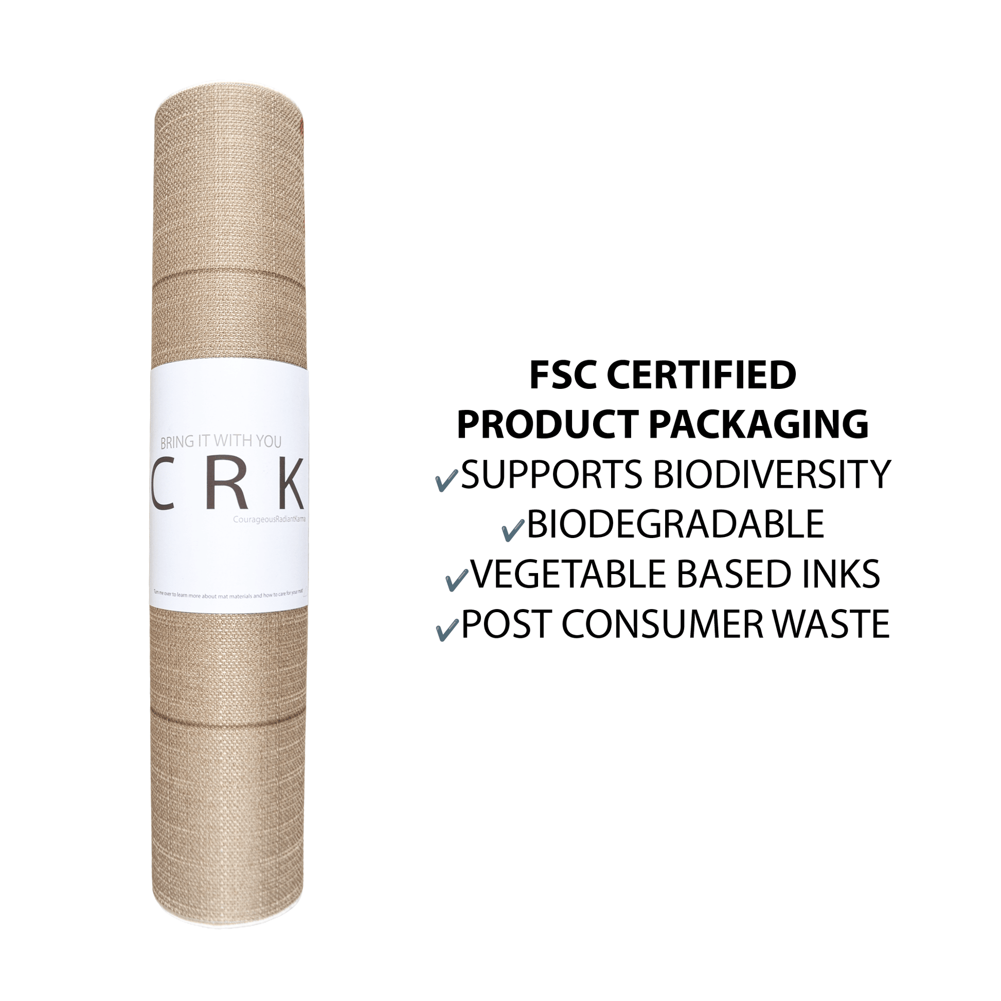 The Surf Mat • 4mm Thick, Organic Hemp Yoga Mat with Tropical Flowers - Crk