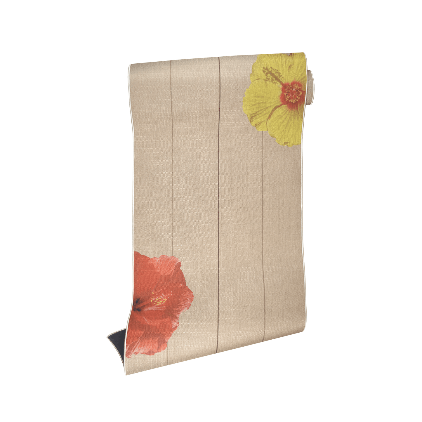 The Surf Mat • 4mm Thick, Organic Hemp Yoga Mat with Tropical Flowers - Crk