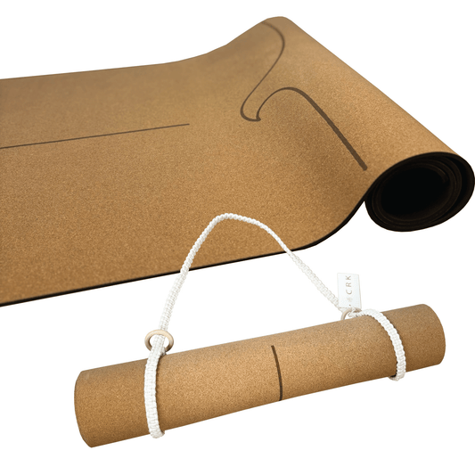 The Wave Mat 4mm Cork And Recycled Natural Rubber • Yoga Mat - Crk
