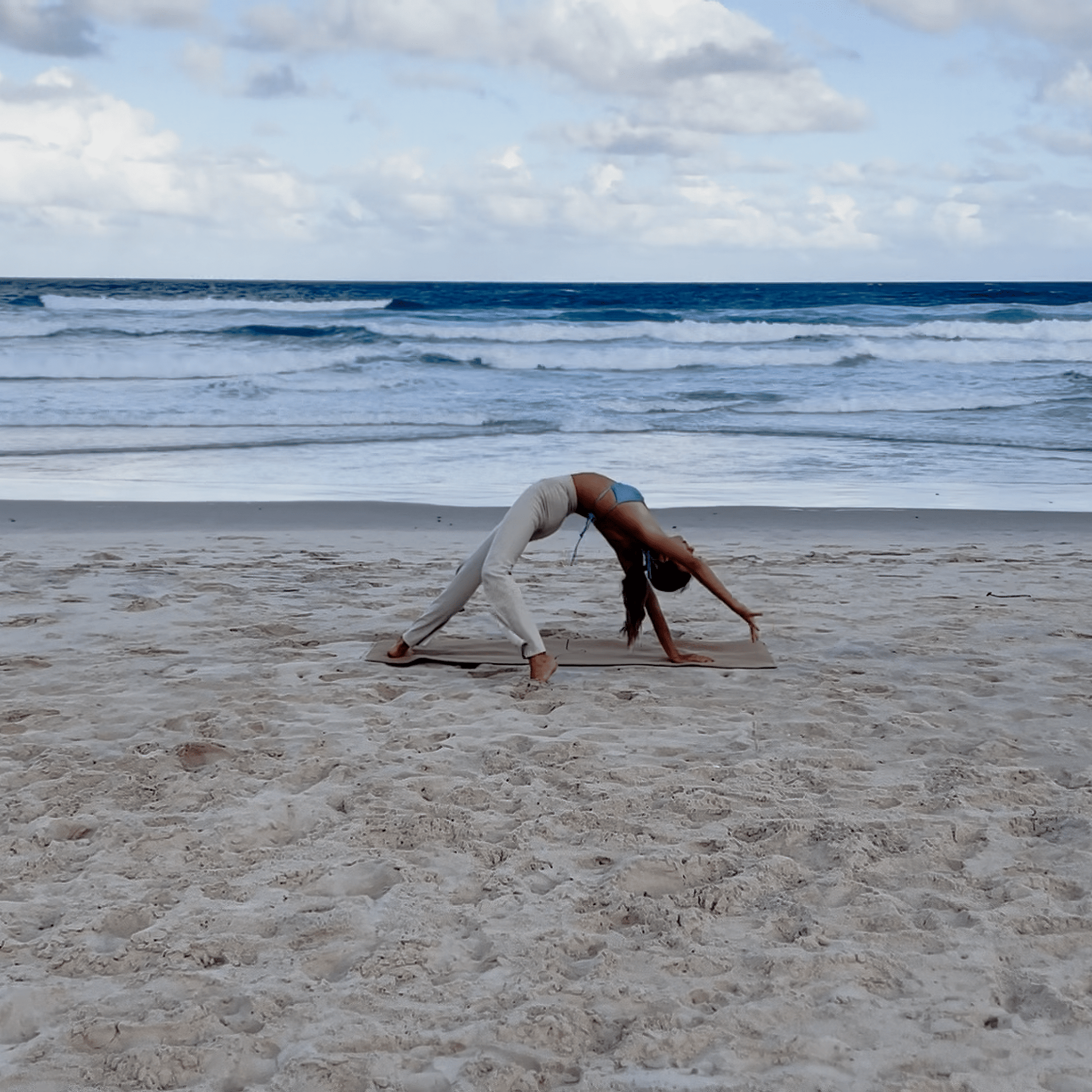 The Wave Mat • 4mm Thick, Organic Cork Yoga Mat with Recycled Natural Rubber - Crk