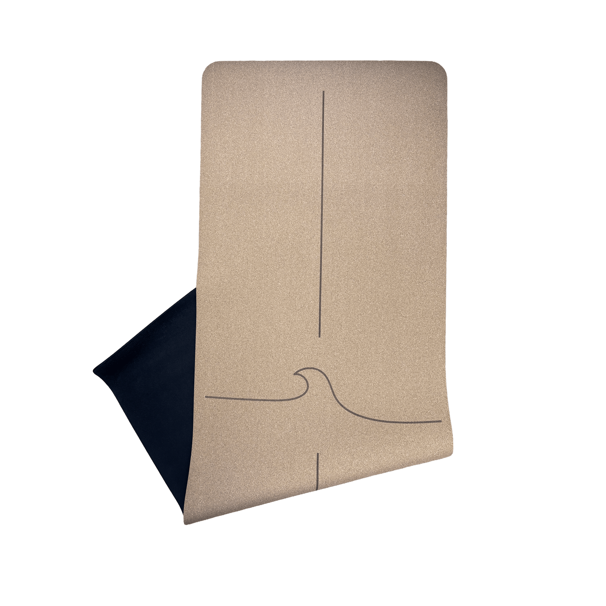 The Wave Mat • 4mm Thick, Organic Cork Yoga Mat with Recycled Natural Rubber - Crk