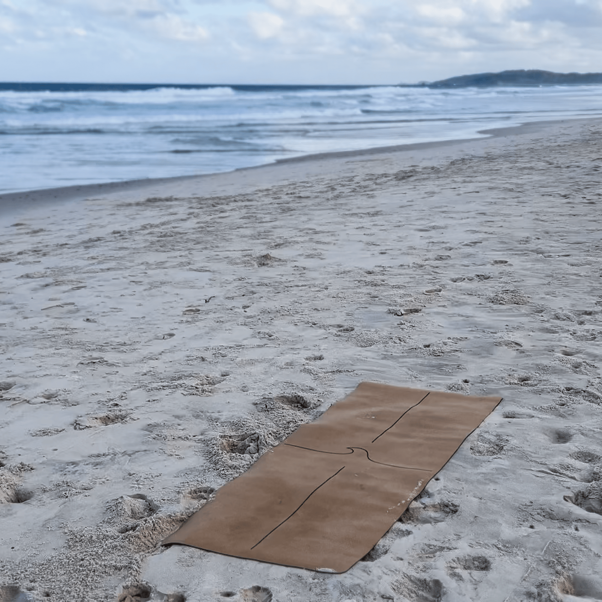 The Wave Mat • 4mm Thick, Organic Cork Yoga Mat with Recycled Natural Rubber - Crk